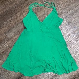 Green Spaghetti Strap Dress